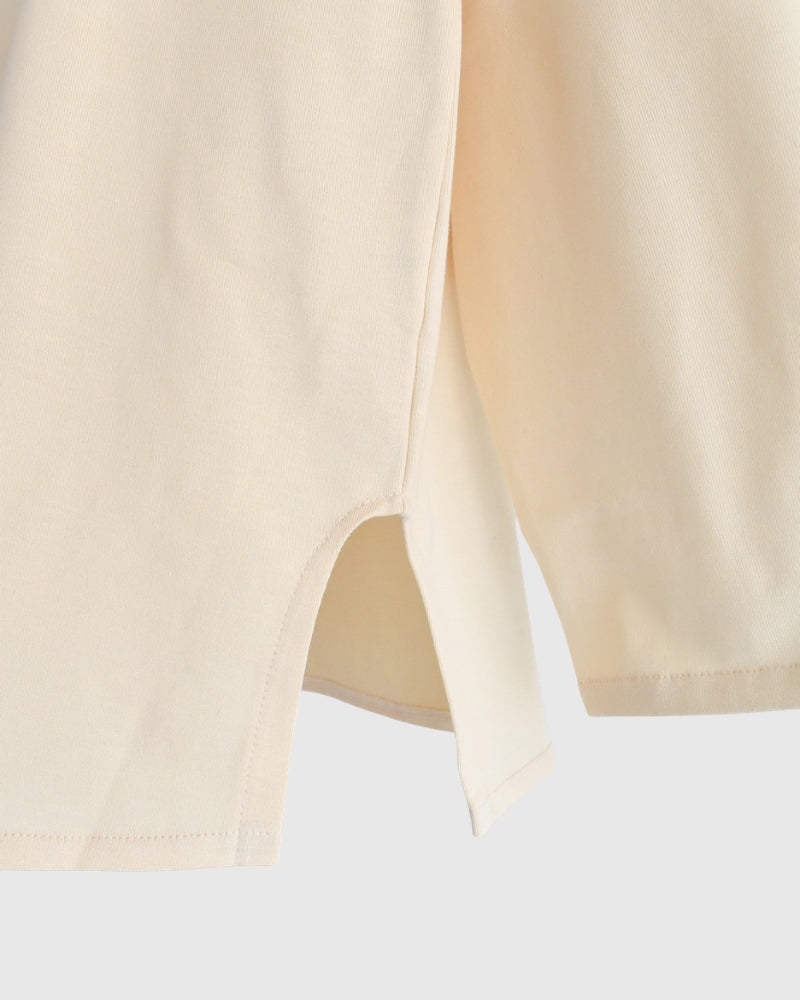 ギザコットン バスクTシャツ Ivory