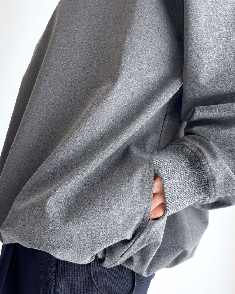 ユニセックスドローストリングプルオーバー Gray