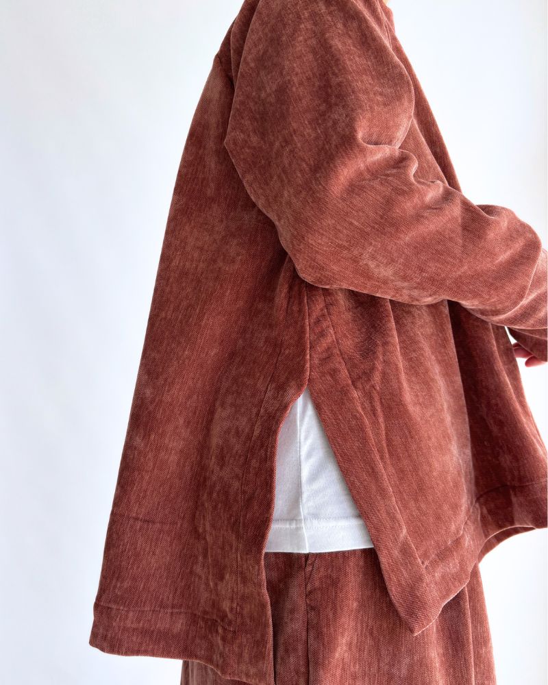 ハイネックフレアデザイントップス'BONI' Teracotta