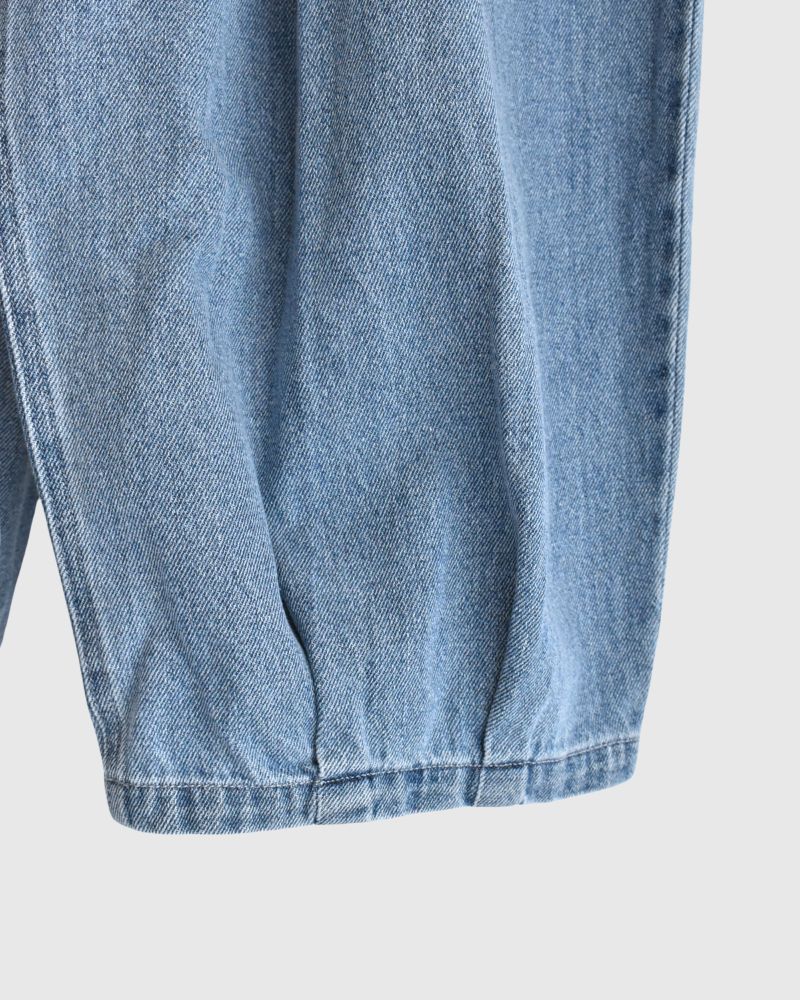 裾デザインコクーンシルエットデニム 'SAFY' LightIndigo