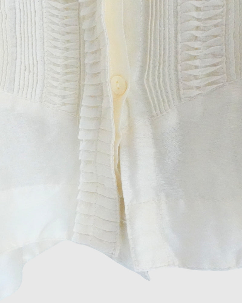 エアリーピンタックレースブラウス OffWhite