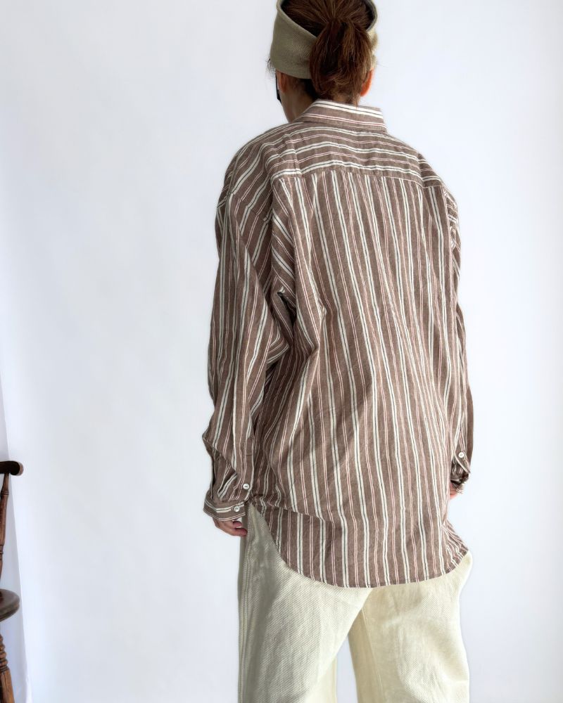 ベンガルストライプシャツ Brown