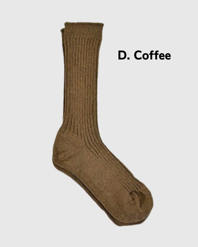 L019 Linen Color Rib Socks