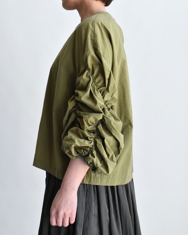 【予約】MS/F G1179 ランダムシャーリングスリーブブラウス（5月中旬 - 5月末）