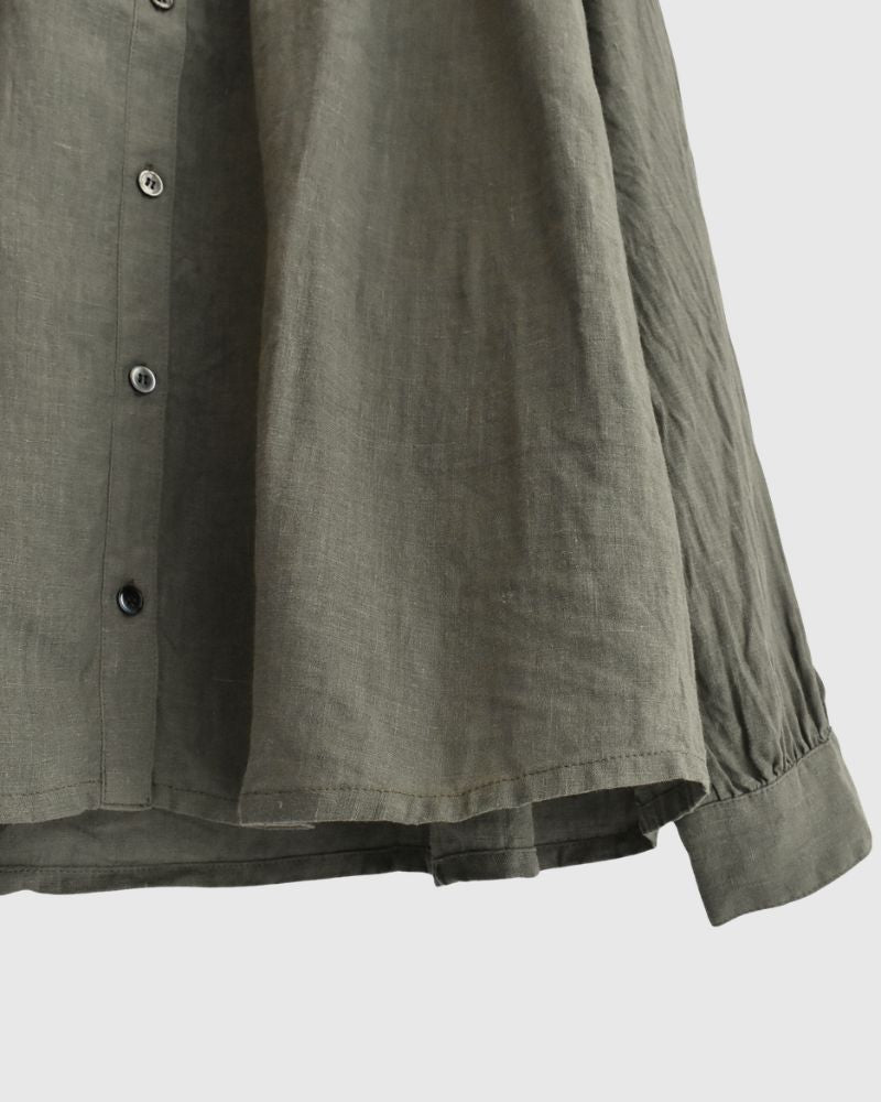 フレンチリネン シャツ Khaki