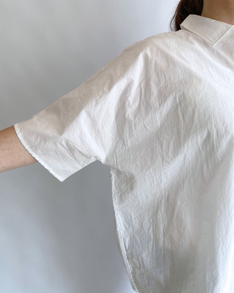 ドルマンショートシャツ White