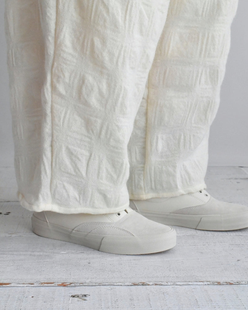 ウールチェックパンツ Ivory