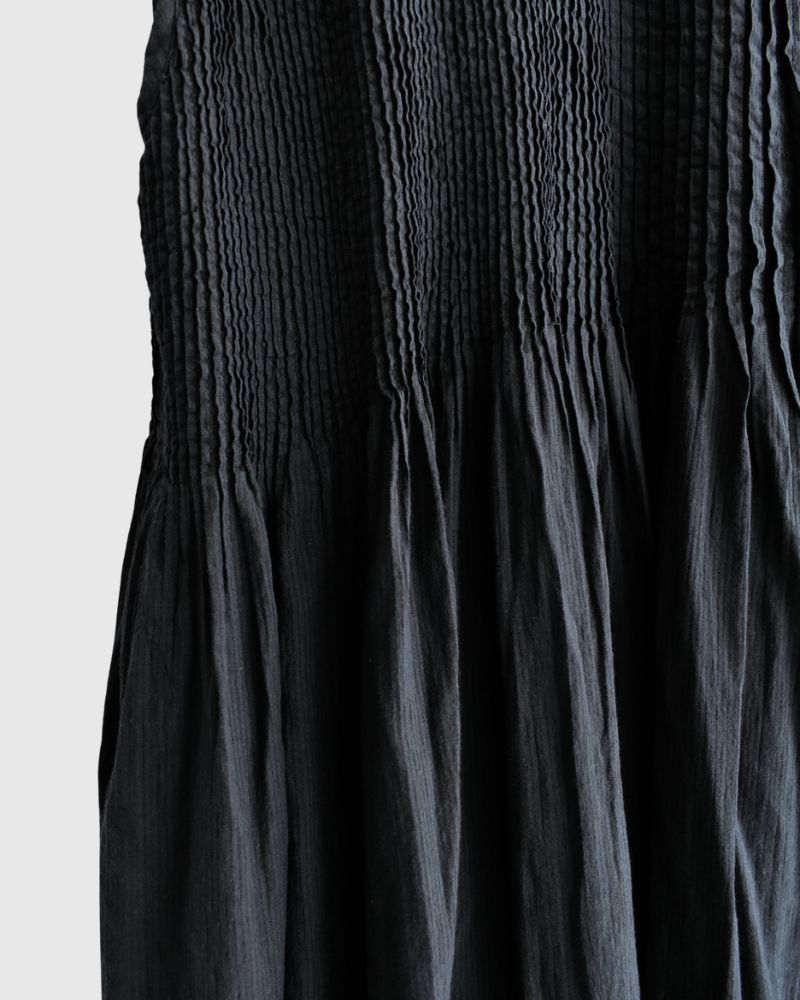 CREW-NECK F/SL DRESS WITH PINTUCK Marine