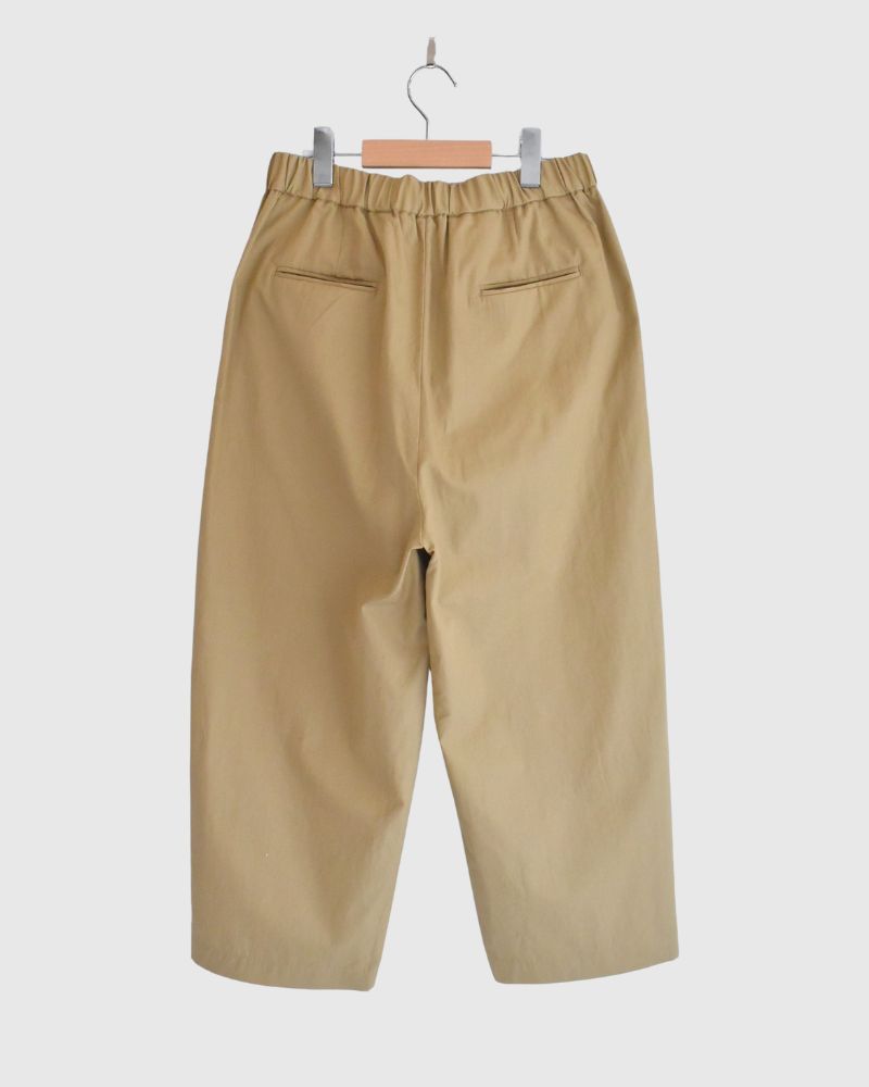 COTTON/LINEN DYED WEATHER 2TUCK TAPERED EASY PANTS Beige