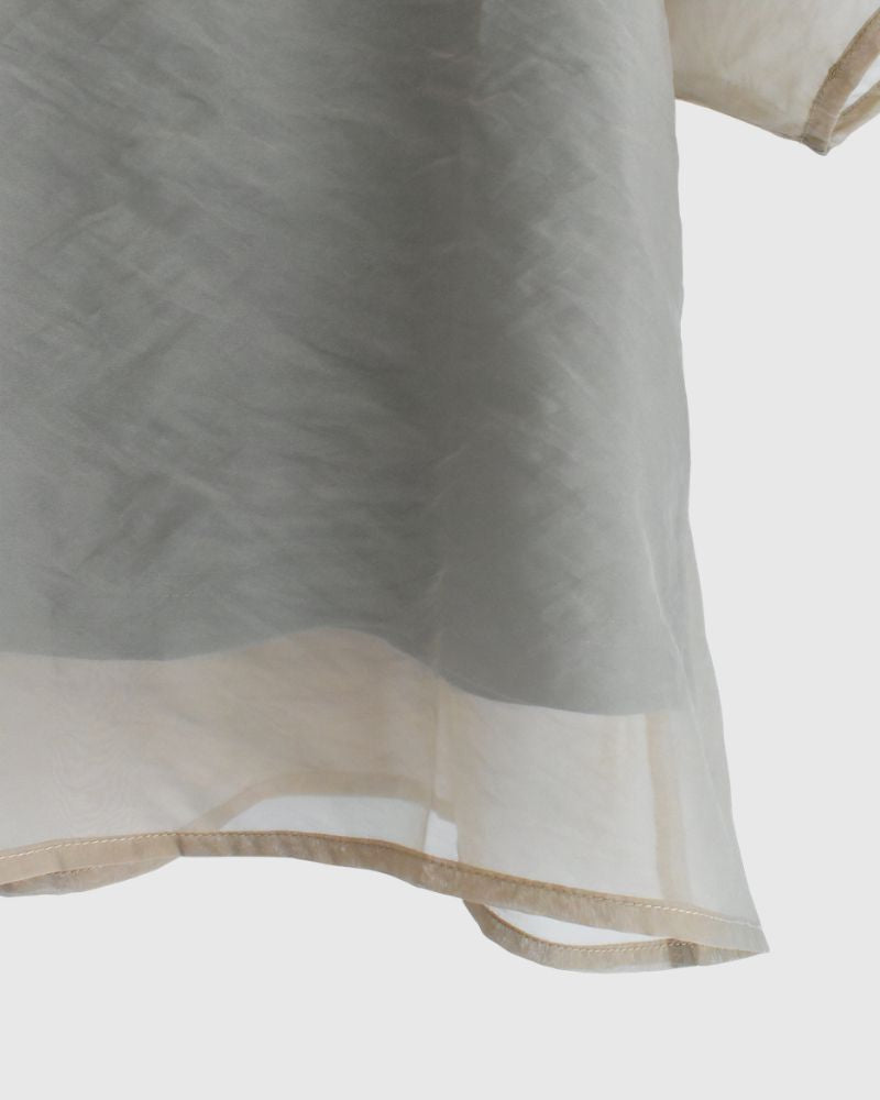 シアーレイヤードトップス 'SAN' KhakiBeige