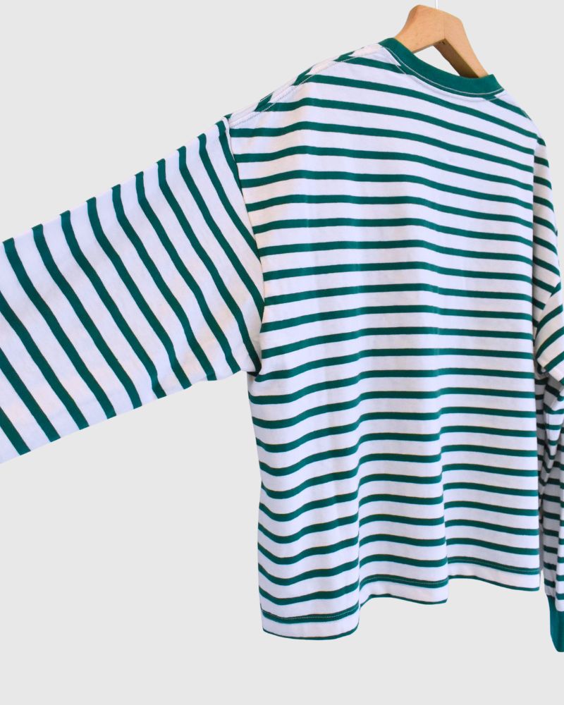 taco cotton ボーダーL/S Pink/Green