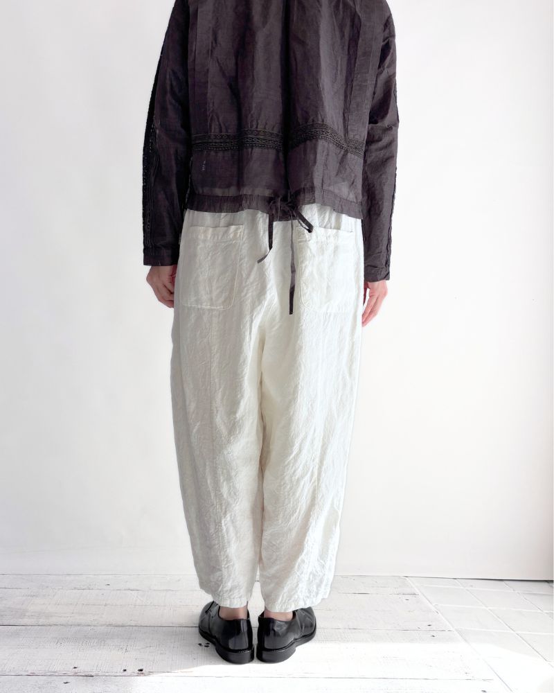 【予約】MS/F G1184 40/リネン チャーリーパンツ（6月初旬 - 6月中旬）