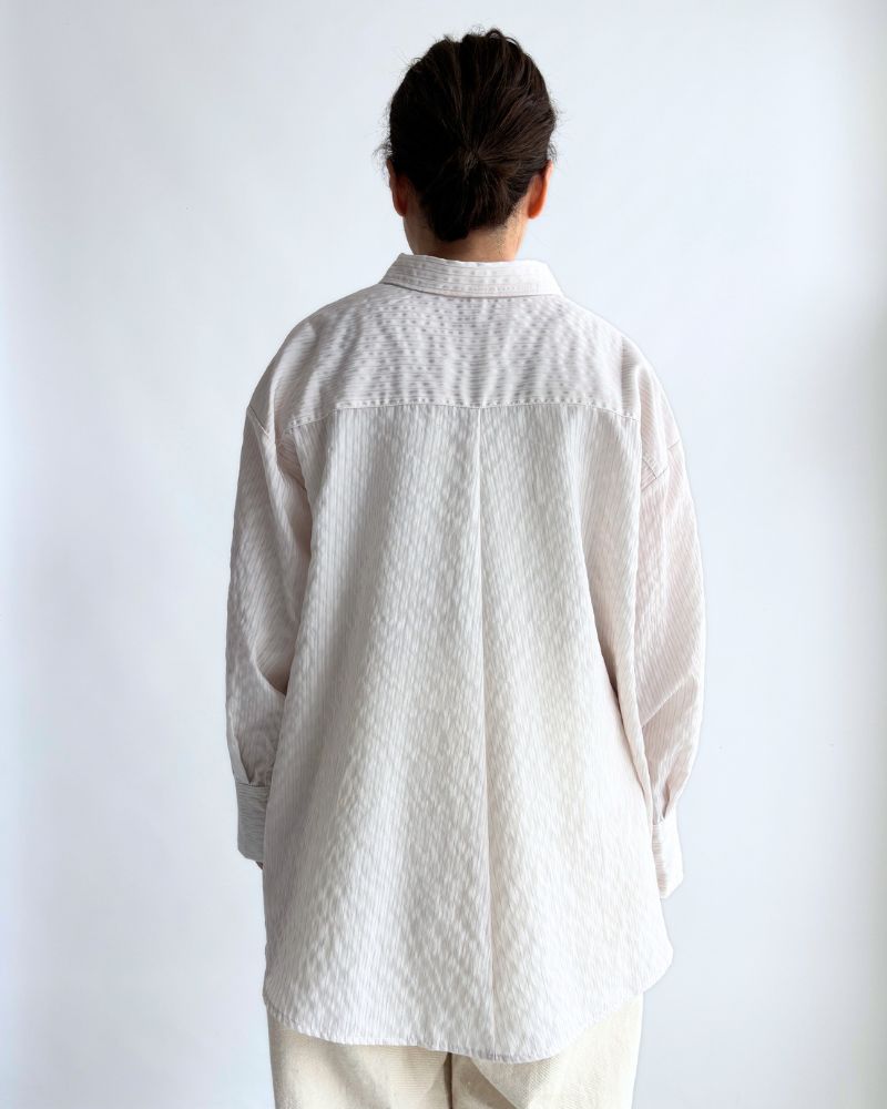 シアーストライプシャツ 'TESSA' OffWhite