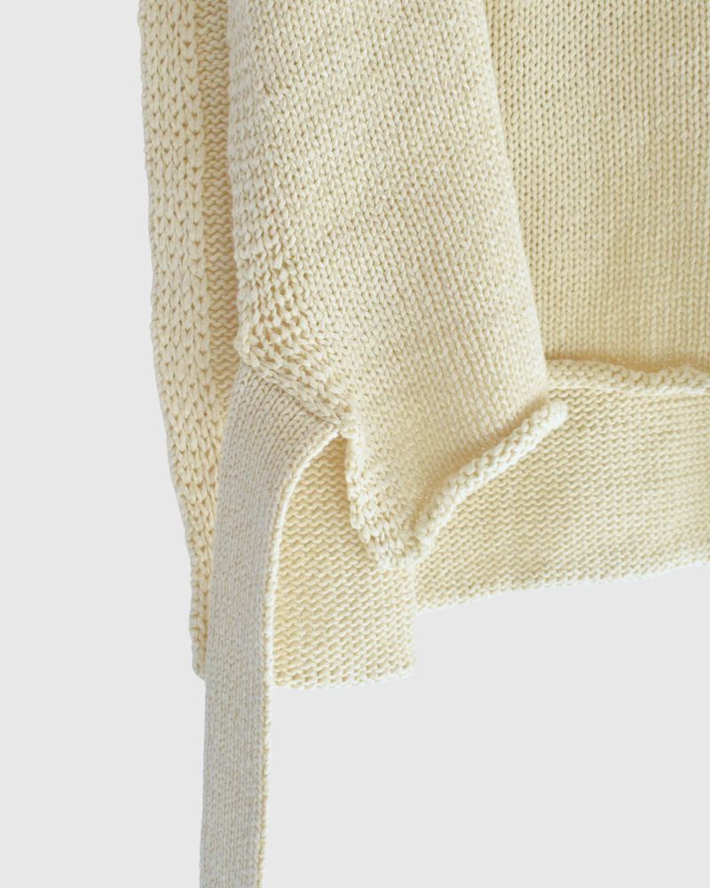 リボンニットベスト Ivory