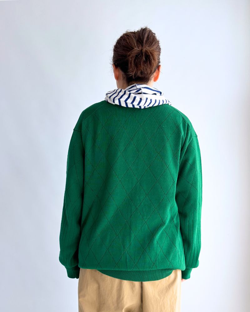 透かし編みニットカーディガン 'EMILY' Green