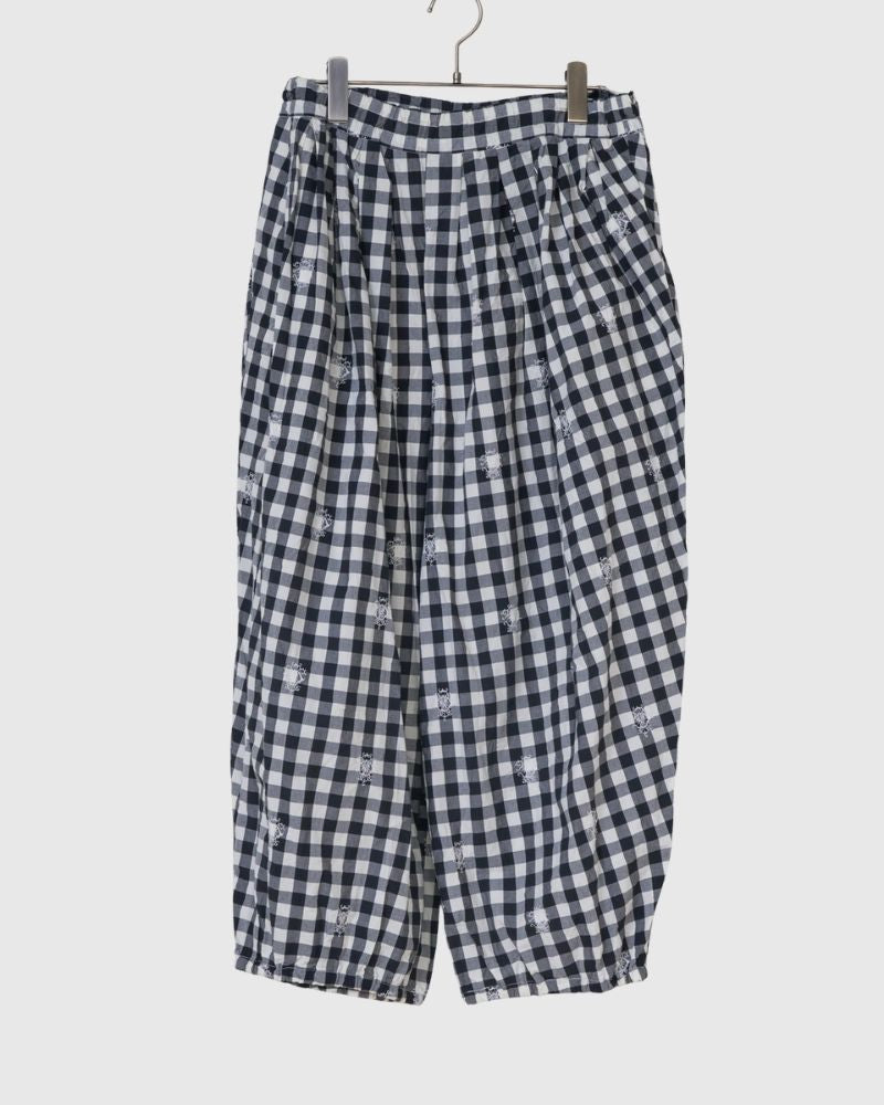【予約】S/S G1148 ORIGINAL EMBROIDERY LACE GINGHAM ameri PANTS（1月末 – 2月初旬）
