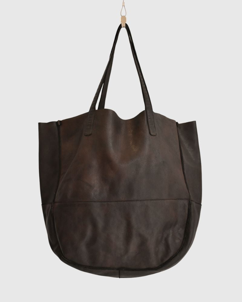 COW LEATHER TOTE BAG DarkBrown