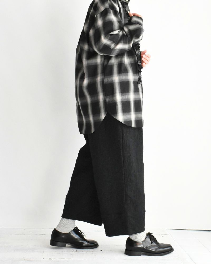 オリジナルランダムストライプキルト ヌーボーパンツ Black