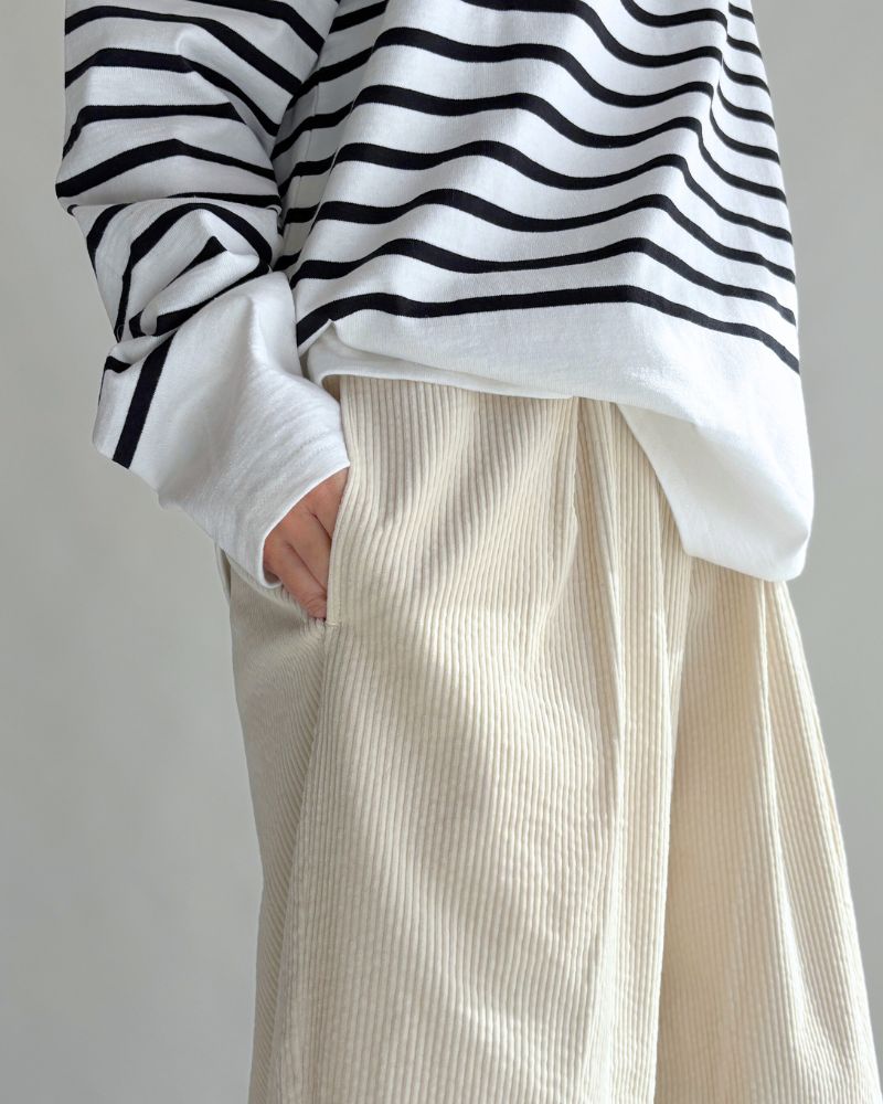エッグパンツ（コーデュロイ） Ivory