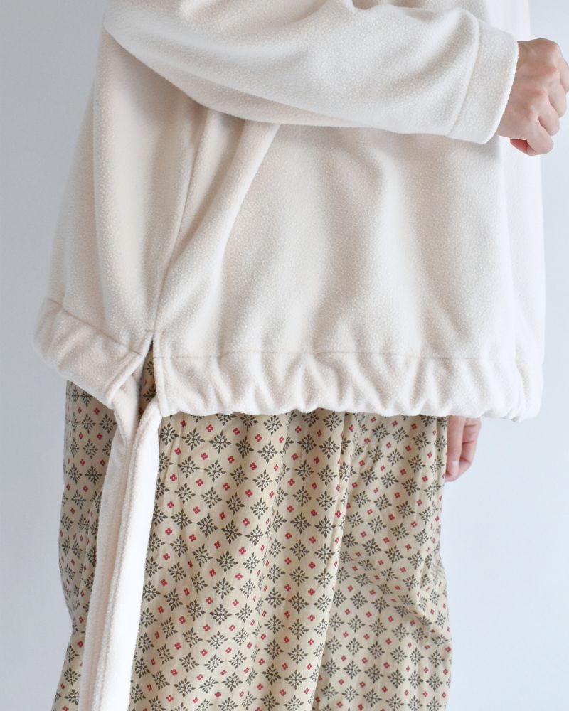 フリース ヘムリボンプルオーバー Milk