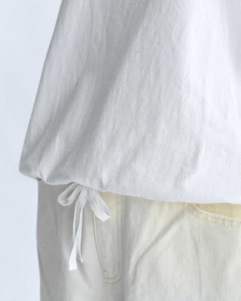 ノースリーブ ドロストTシャツ White