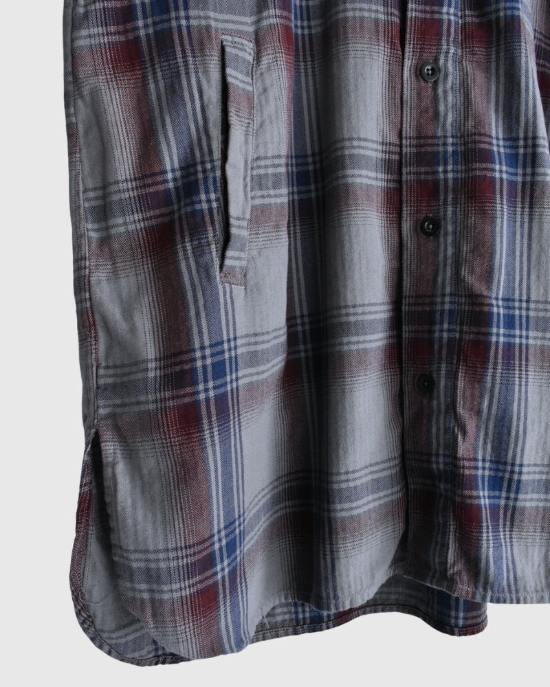 STAND COLLAR SHIRT Blue