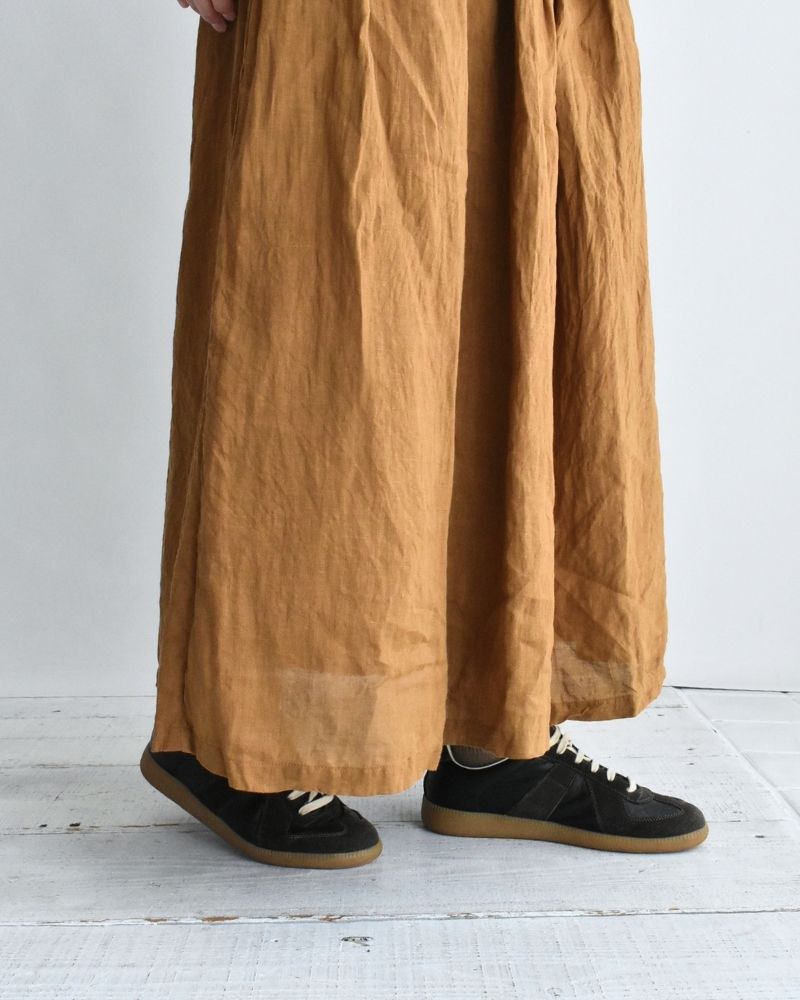 フレンチリネン スカート Camel