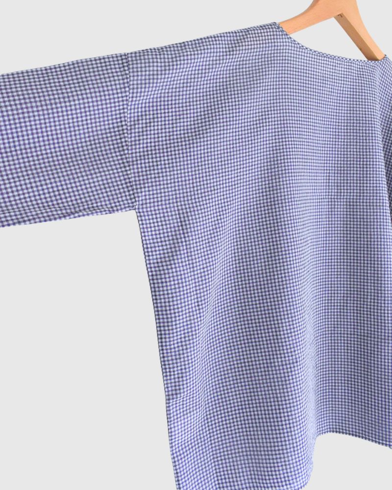 DROP SHOULDER SMOCK OffWhite/Purple