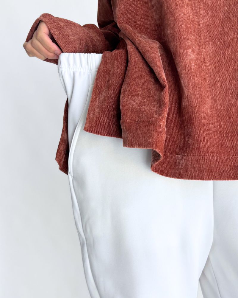 裏起毛ポンチジョッパーズトラウザー 'RUNKY' White