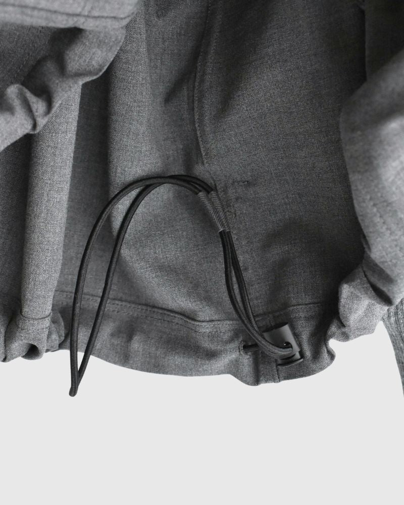 ユニセックスドローストリングプルオーバー Gray