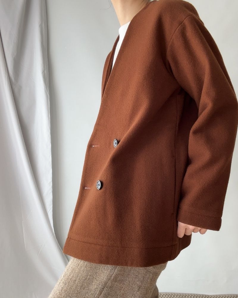 【sale】MY JACKET ダブルボタンジャケット Brown