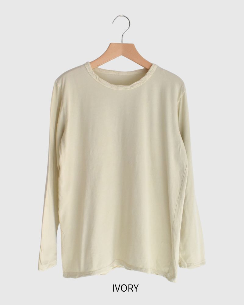 強撚天竺クルーネックロングスリーブ