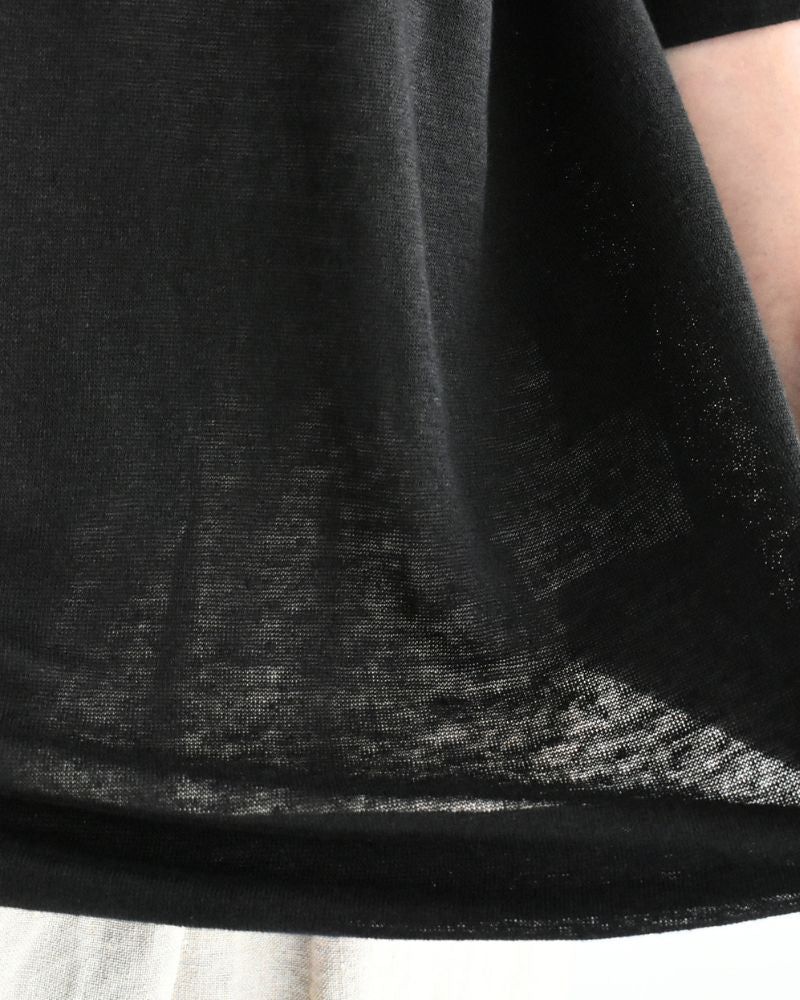リネン2Wayヘンリープルオーバー Black