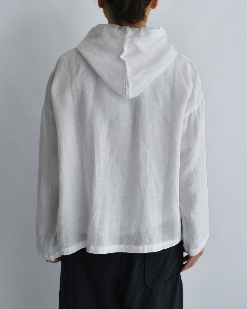 フーディシャツ（LINEN） White