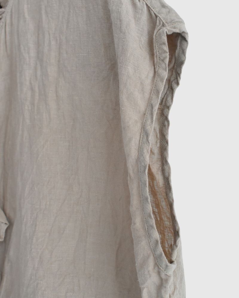 FRENCH/SL FRILL COLLAR SHIRTS AshBeige