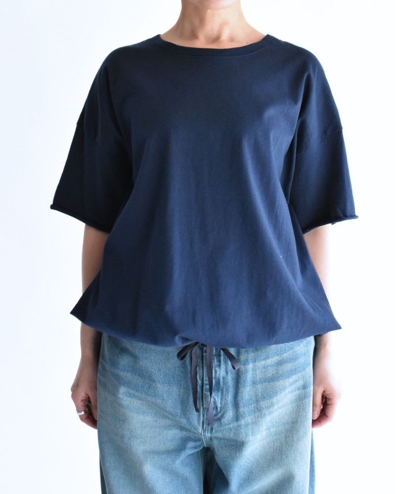 ハーフスリーブ ドロストTシャツ Navy