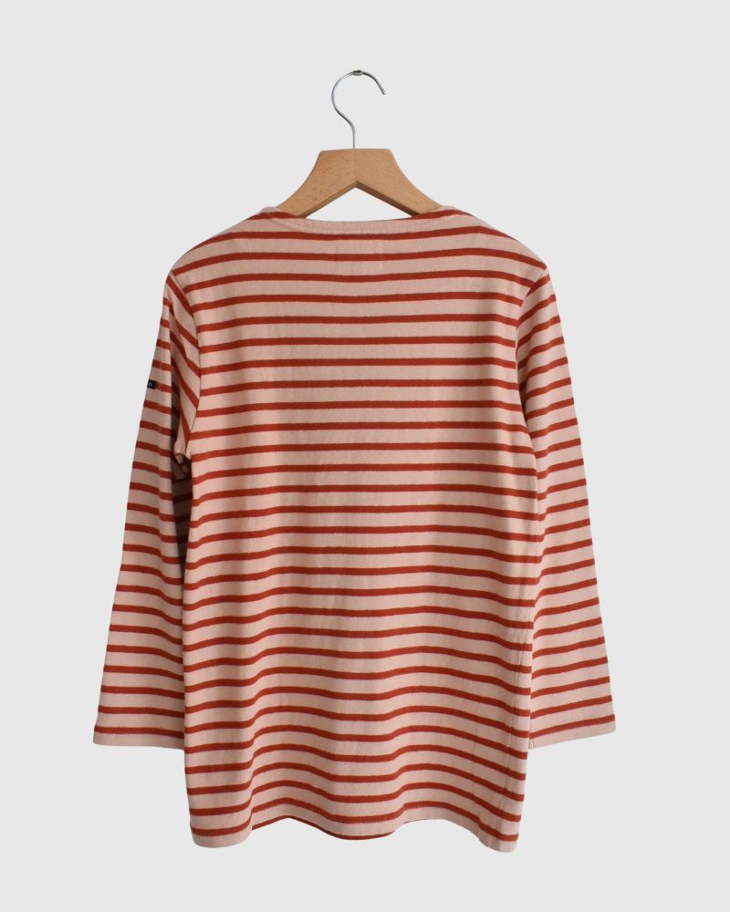 【sale】ボーダテンジクボートネックTEE Pink　01