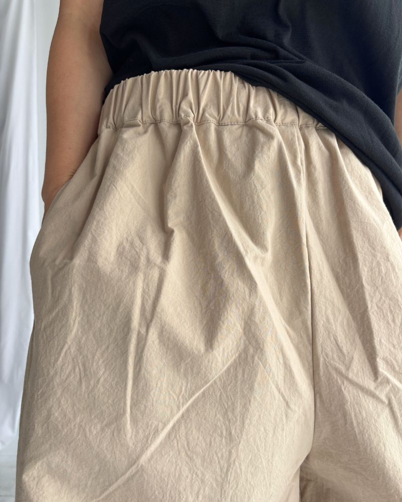 リラックスコットンワイドパンツ Beige