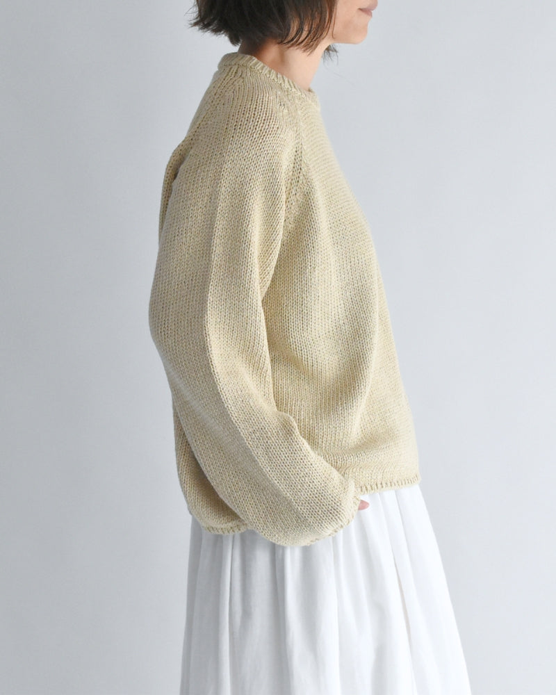 ラグランプルオーバーニット Ivory
