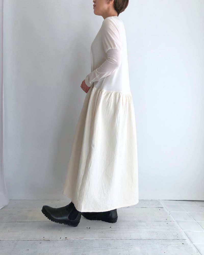 パフスリーブワンピース Ecru