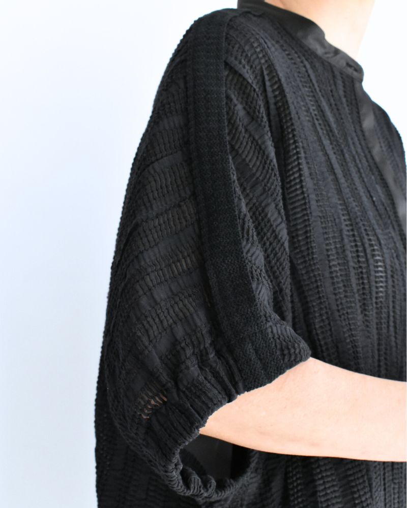 ワイドスクエアブラウス Black