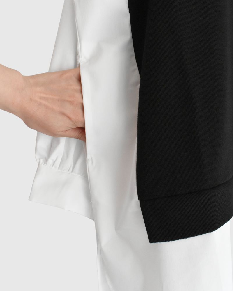 ニットコンビトップス 'JOHA' Black