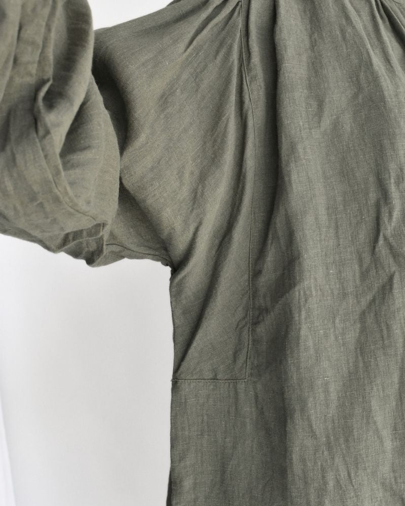 フレンチリネン シャツ Khaki
