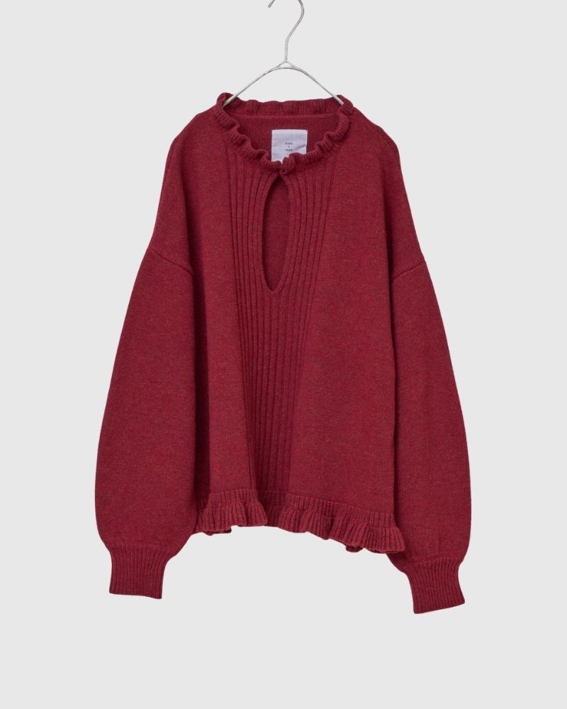 【予約】 F/W RS 028 スキッパーフリルニットプルオーバー（10月初旬 - 10月中旬）