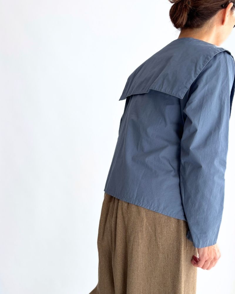 【sale】タイプライターシスターカラーシャツ JayBlue