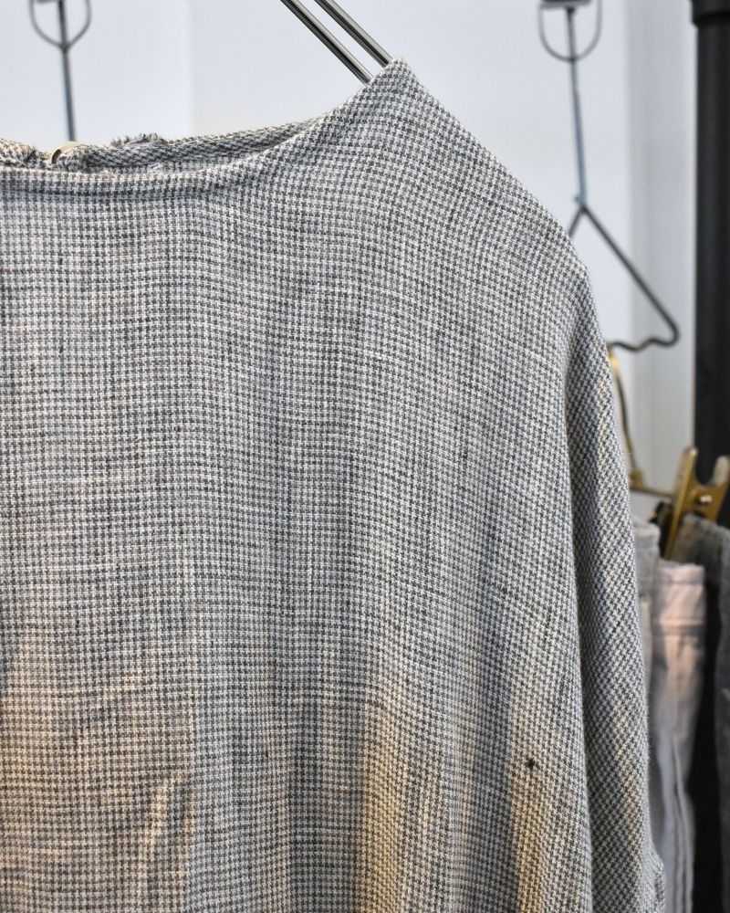 【予約】S/S LA452 LINEN BIRDS EYE BIG POCKET URBAN ONE PIECE（3月中旬 – 3月末）