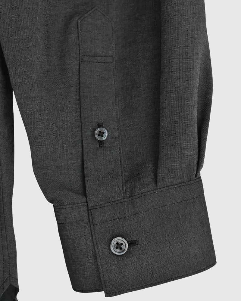 DORIS-SILK フリルブラウス Black