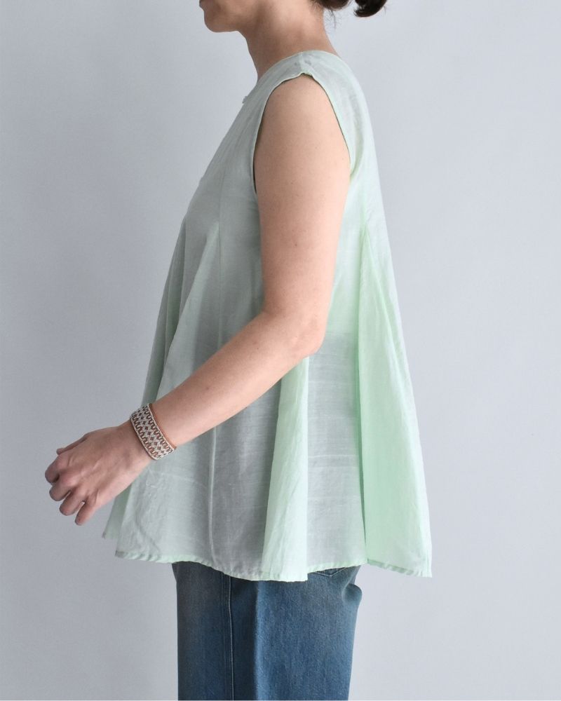 シルクコットン マチマチ2WAYタンクトップ LightGreen