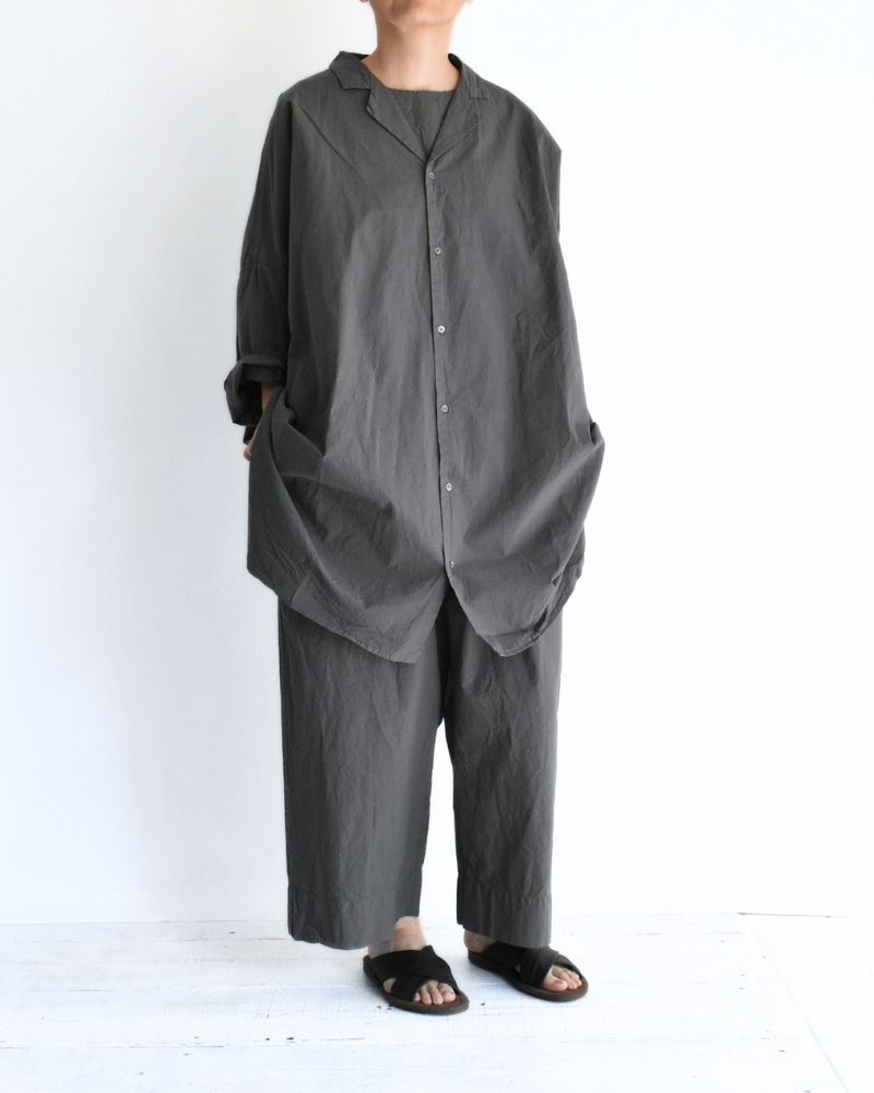 シュリンクオープンカラーシャツ Gray