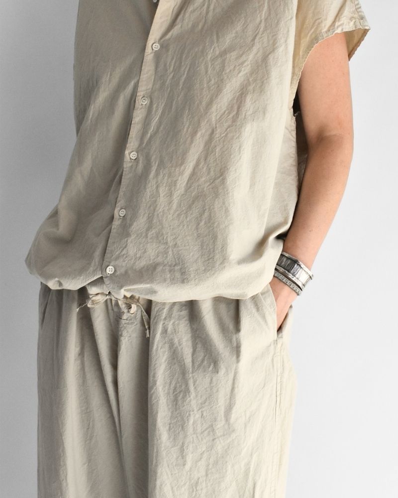 シュリンクフレンチスリーブシャツ Beige
